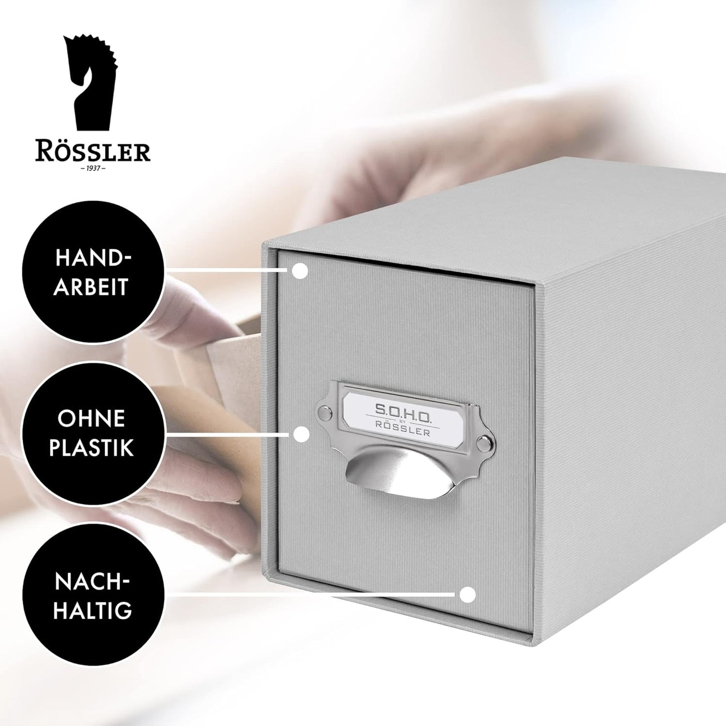 CD-Schubladenbox Soho stone, Stone