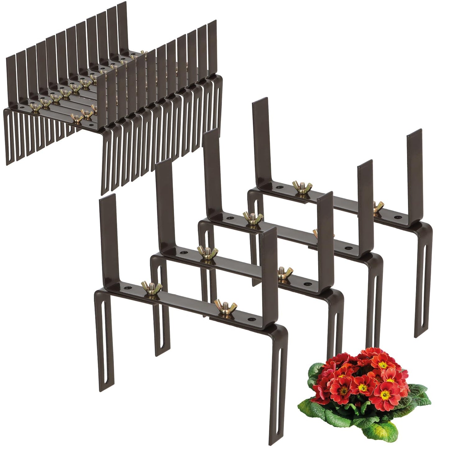 Blumenkastenhalter für Balkon-Brüstungen, 16 braun