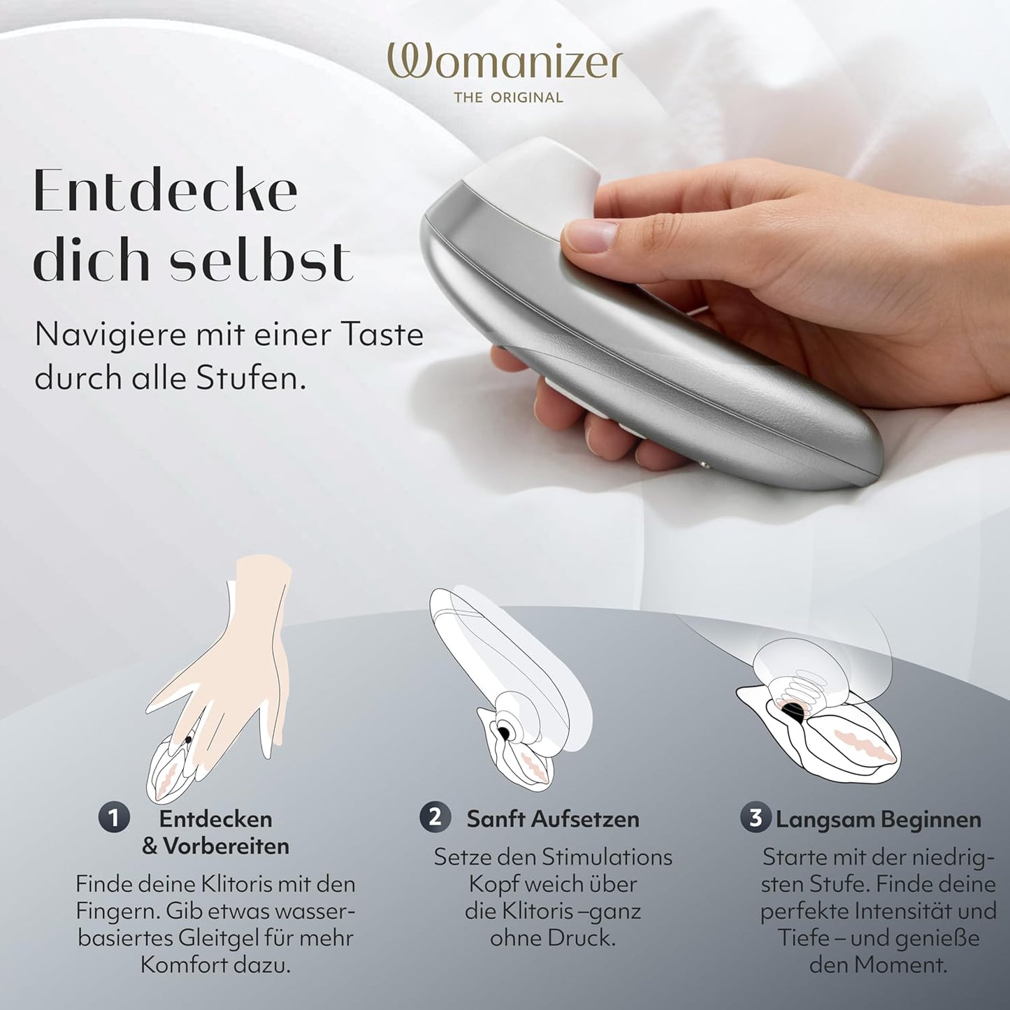 Pro Klitorisstimulator mit 11 Intensitätsstufen, Grau