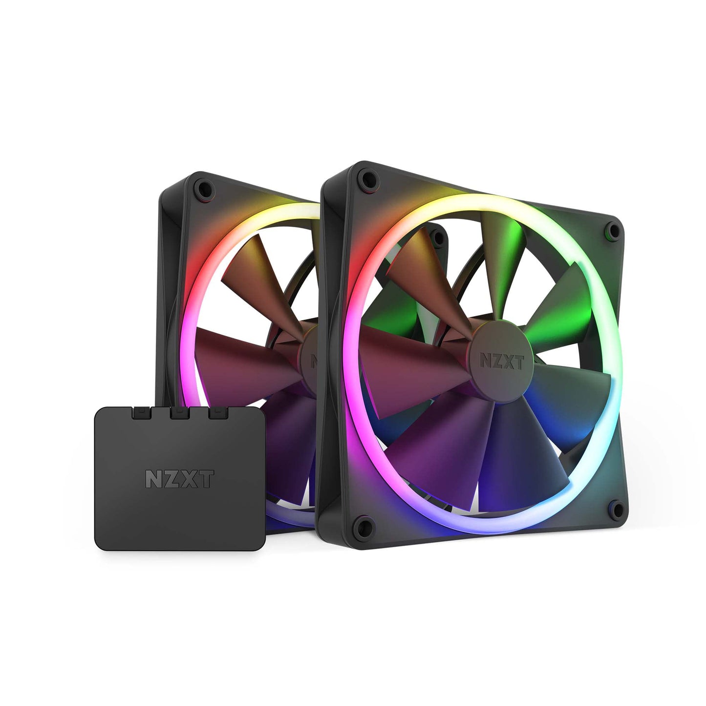 F140 RGB Twin Pack 140x140x26, Gehäuselüfter, Schwarz 140mm RGB 2-Pack