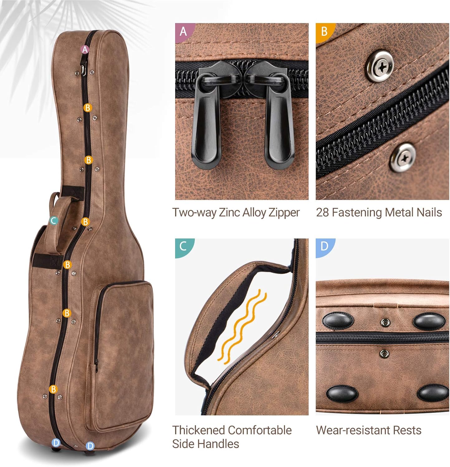 Koffer für Akustikgitarre, Brown