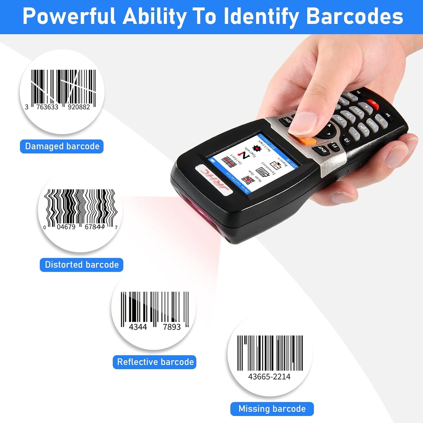1D Barcode-Scanner S-3309 mit LCD Display