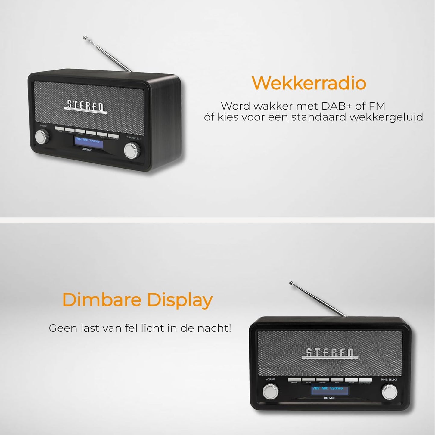 Retro DAB-18 Digitalradio mit Bluetooth & Wecker