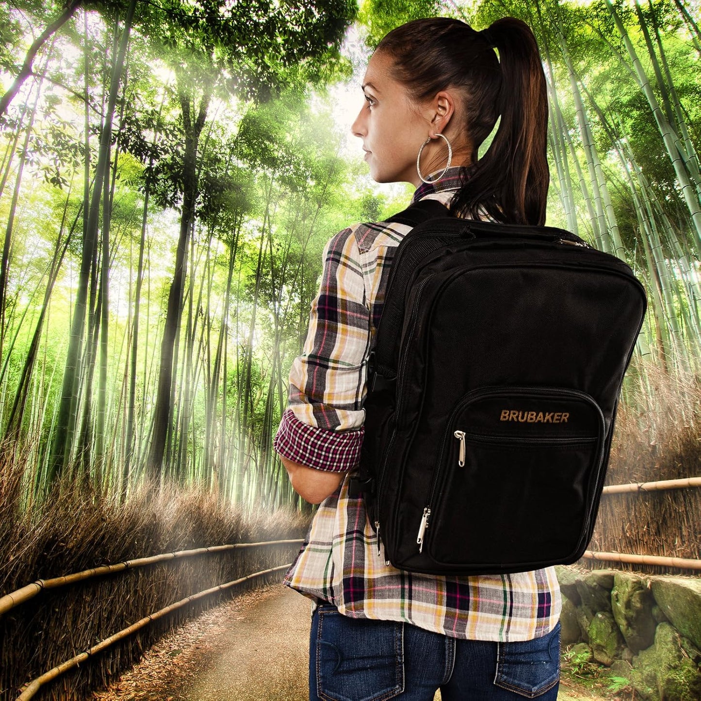 Picknickrucksack, Schwarz - 4 Personen