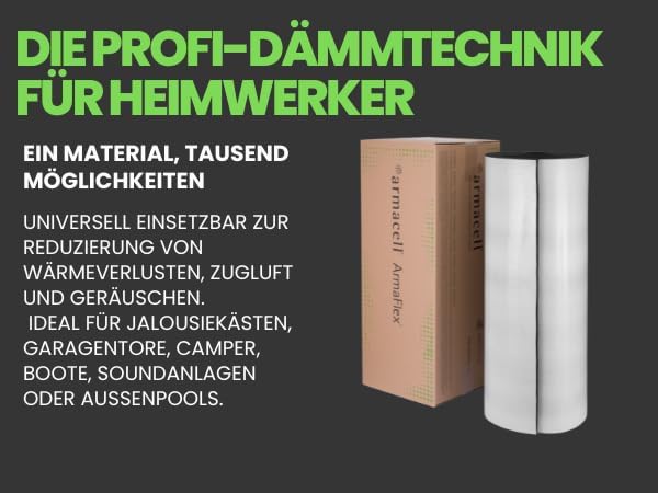 Selbstklebende Isoliermatte für Wärme- & Schalldämmung, Armaflex Home 25mm - 2m x 1m