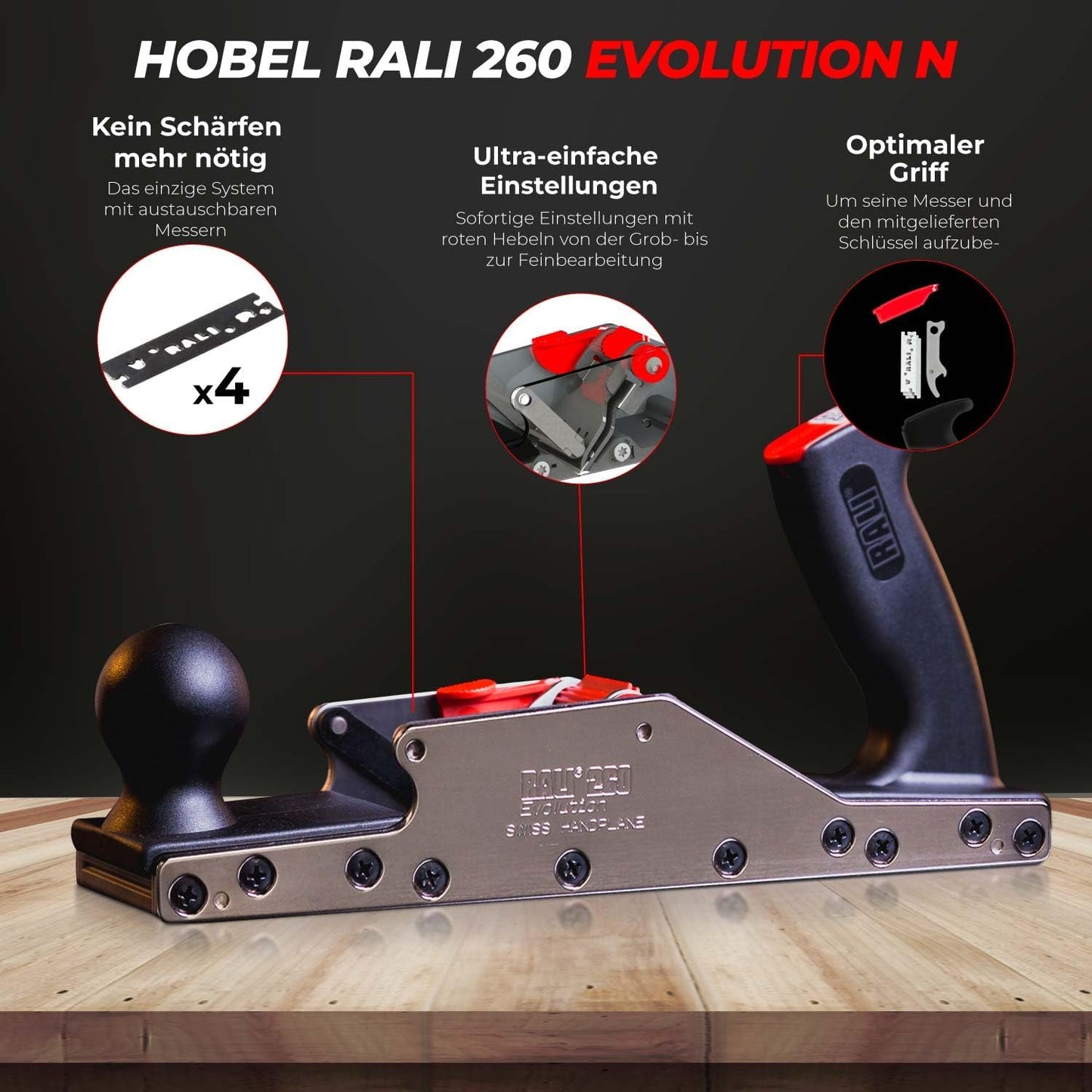 260 Evolution N Handhobel, 260 Evolution N
