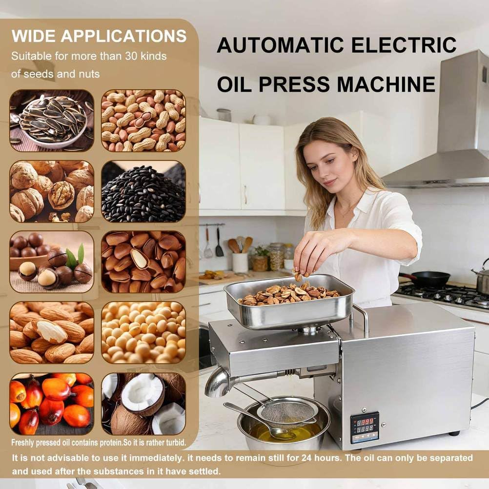 Elektrische Bio-Ölpresse für Zuhause und Kleinbetriebe