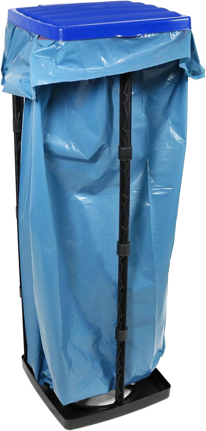 Müllsackständer mit Deckel, höhenverstellbar, 1x - blau