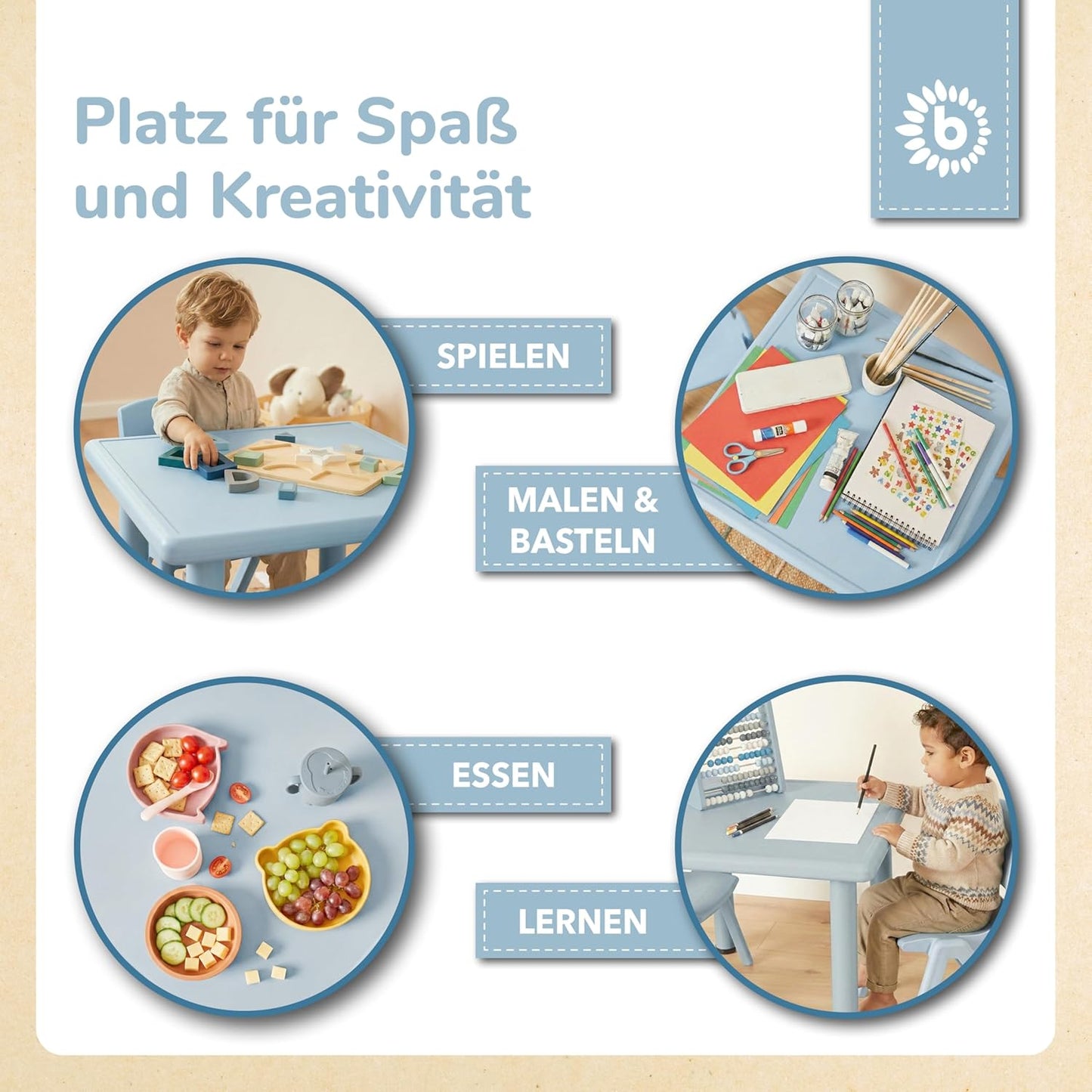 Kindertisch, Hazy Blue