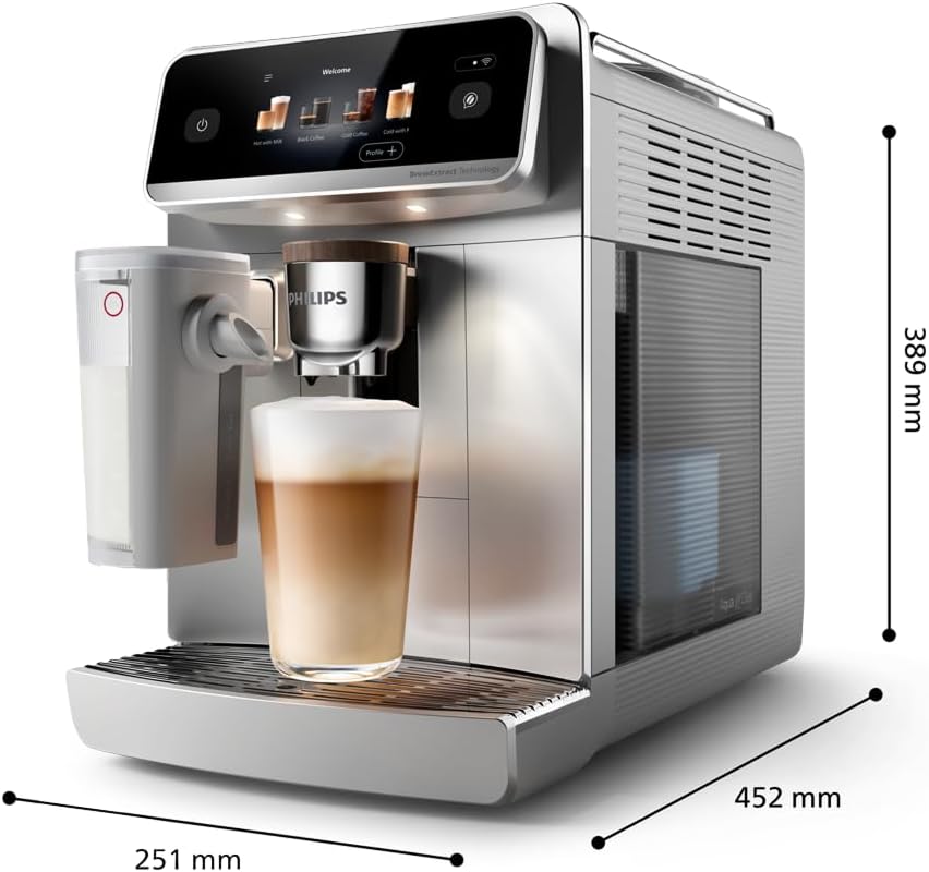 Kaffeevollautomat EP8757/20, 50 Kaffeespezialitäten Silber, Café Aromis, Silentbrew