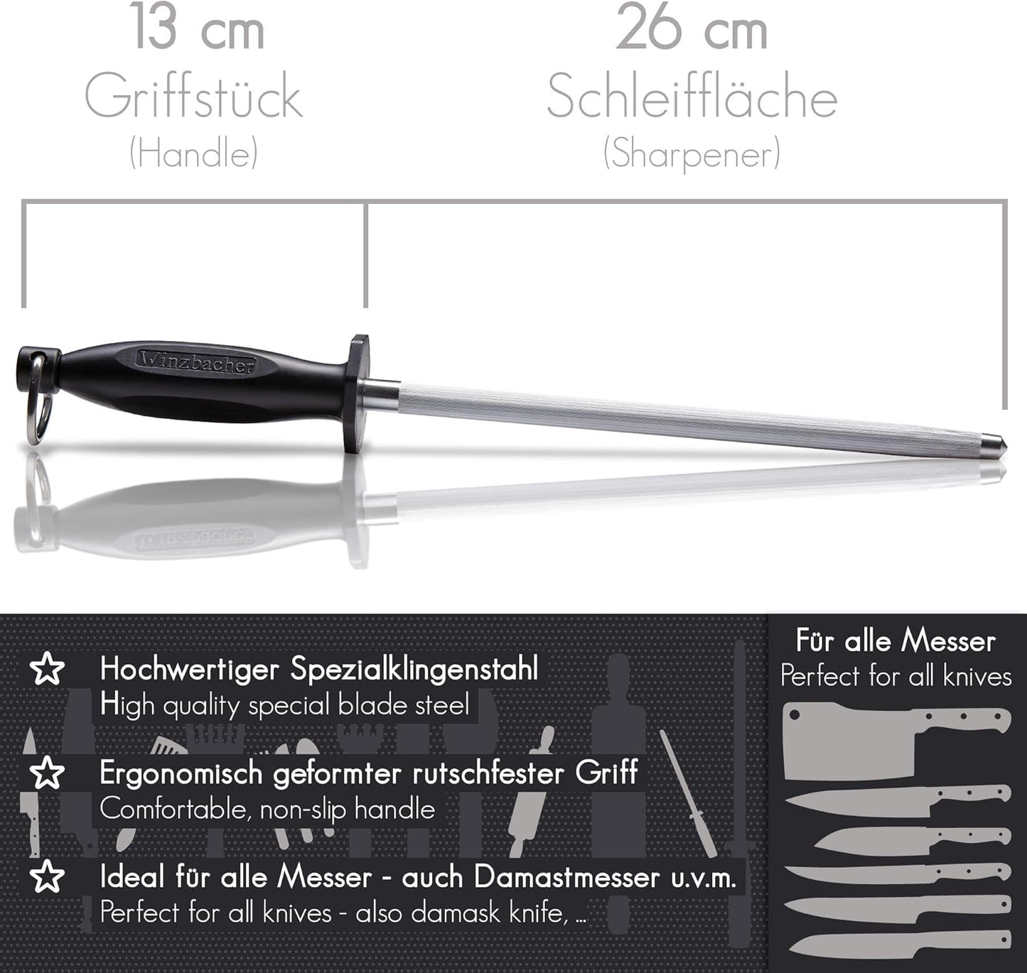 Wetzstahl, 1. Midnight Black | Schwarz