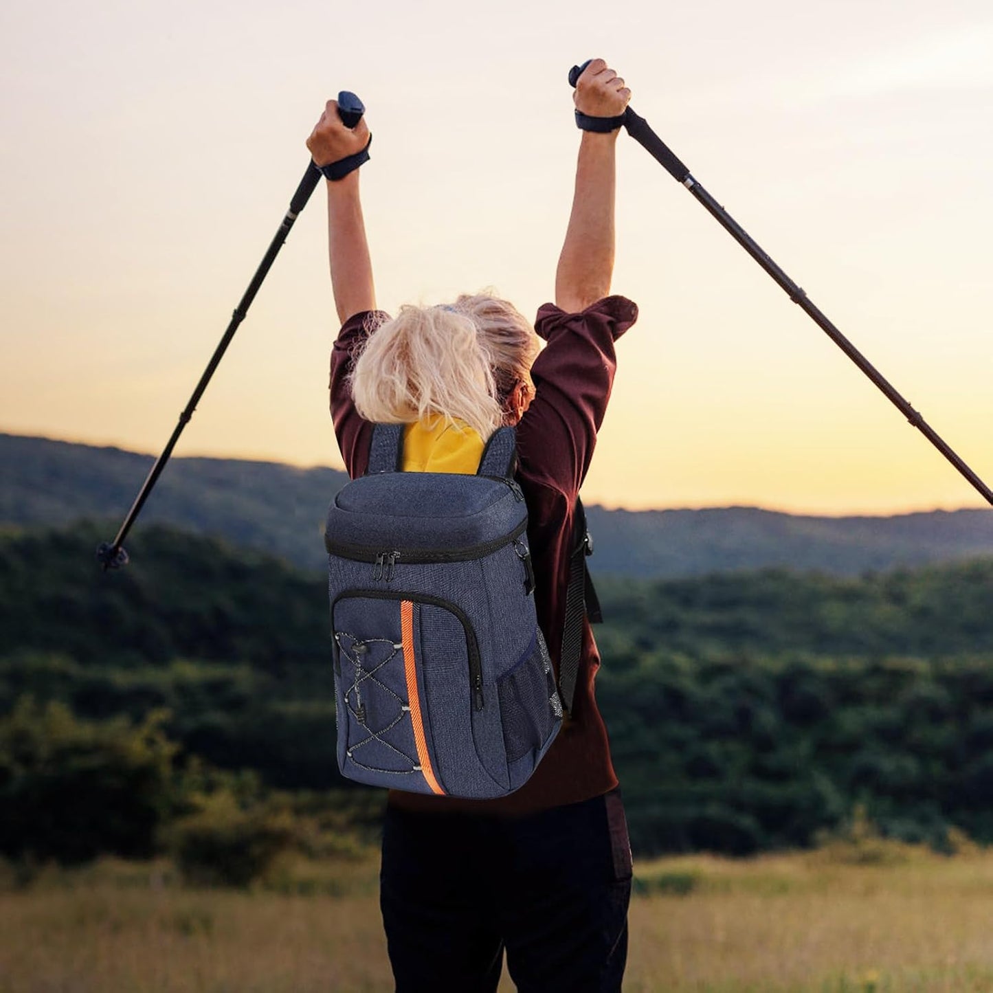 Faltbarer Kühlrucksack, Navy blau