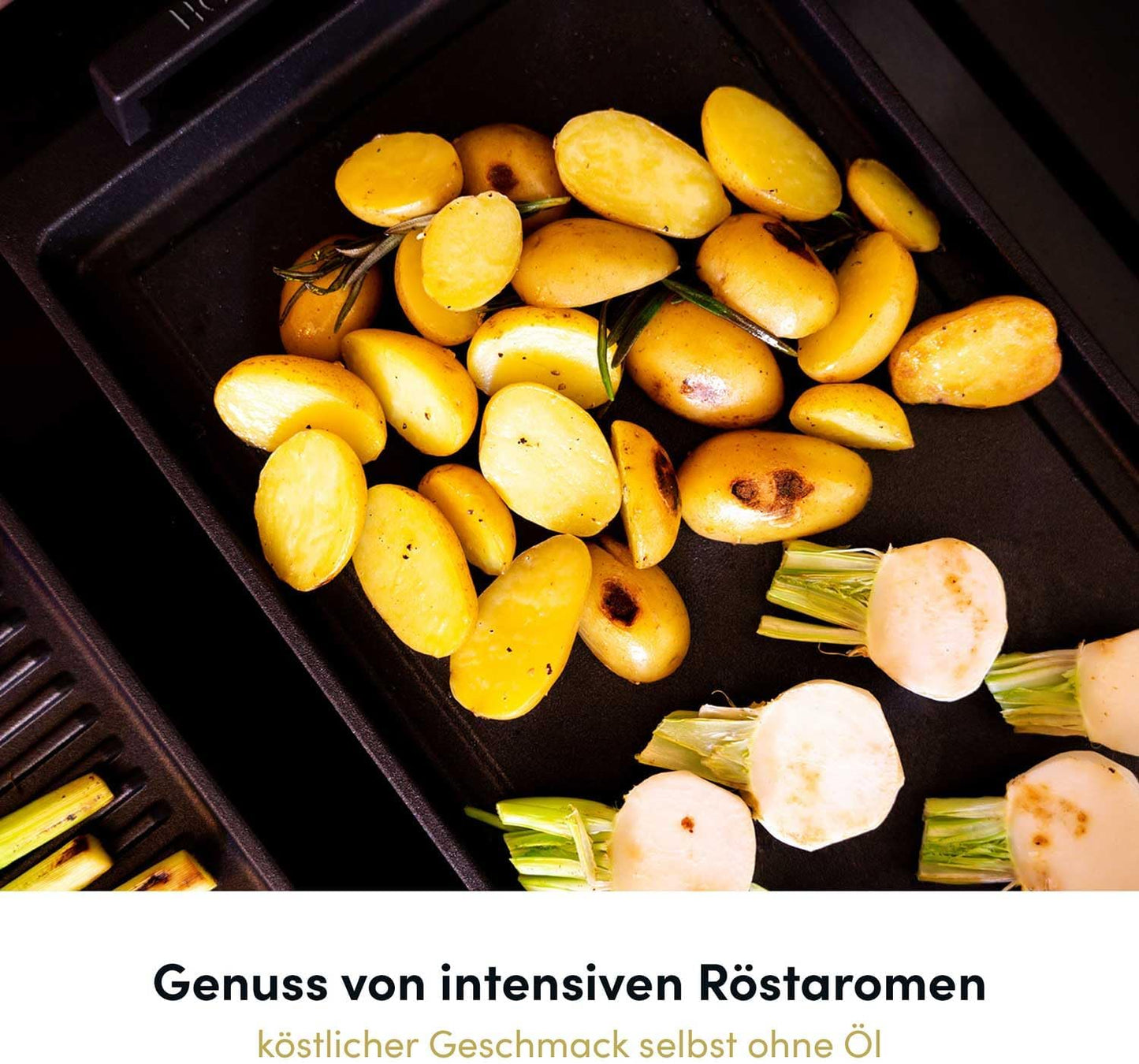 Teppanyaki Grillplatte mit Seitengriffen