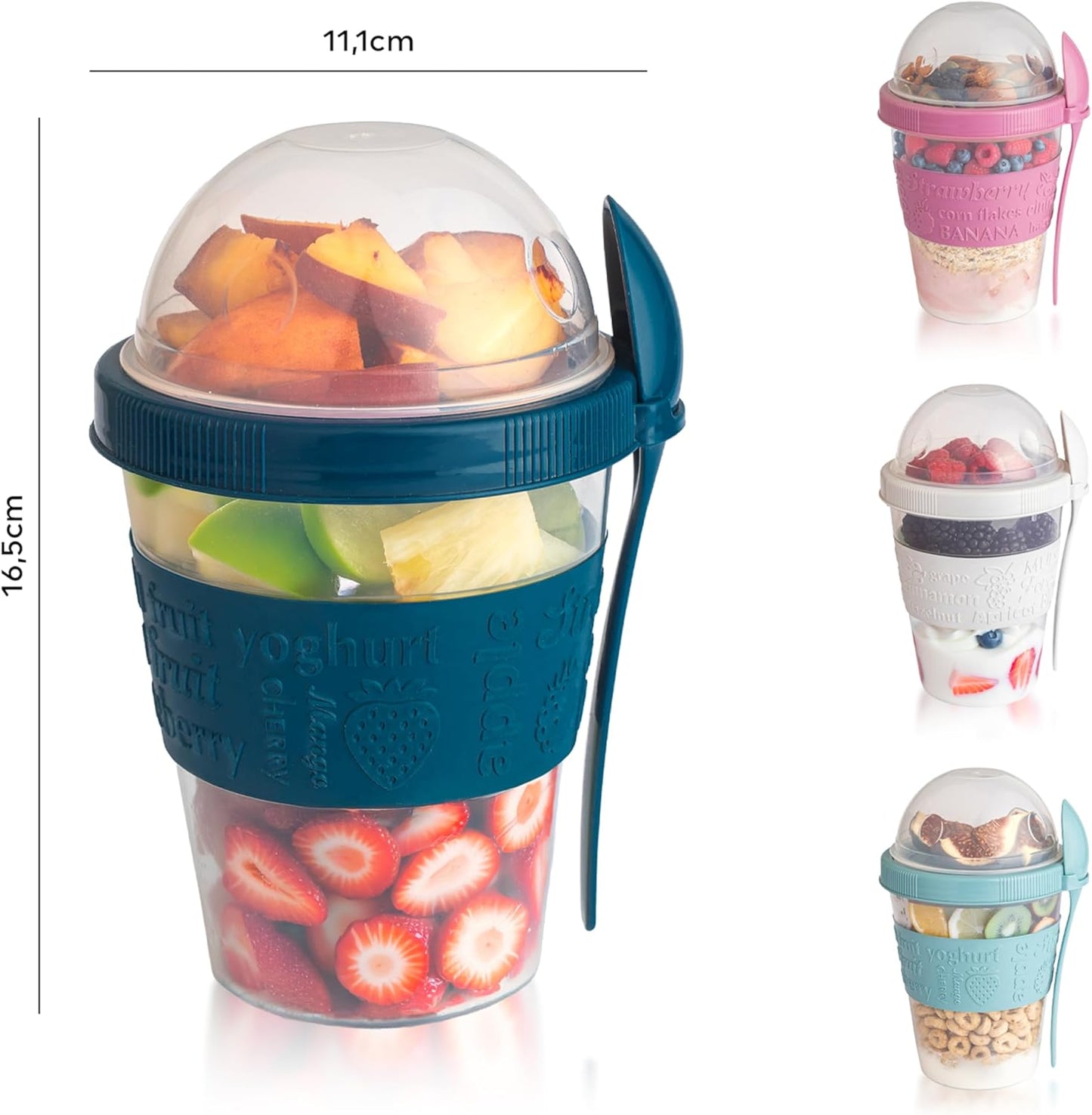 Mepal Müslibecher To Go Set mit Löffel (4 Stück)