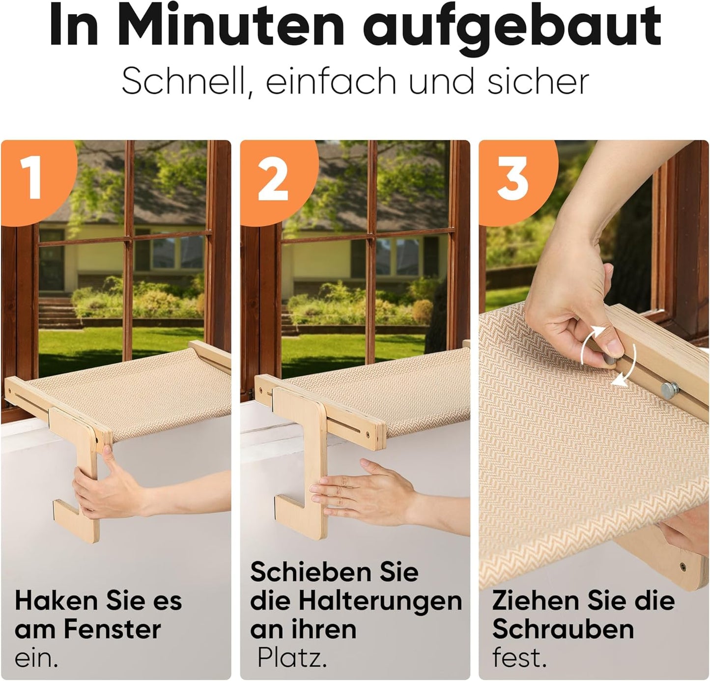 Umbaubare Katzenhängematte, Beige