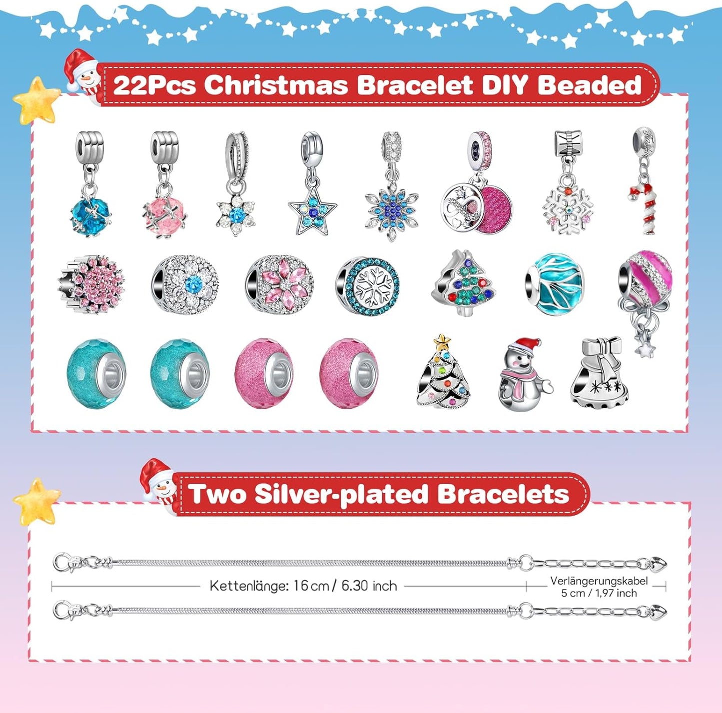 Schmuck Adventskalender, Metall