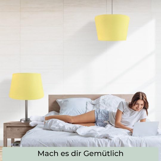Lampenschirm, Gelb XL = ØU: 30cm | ØO: 23cm | H: 18cm
