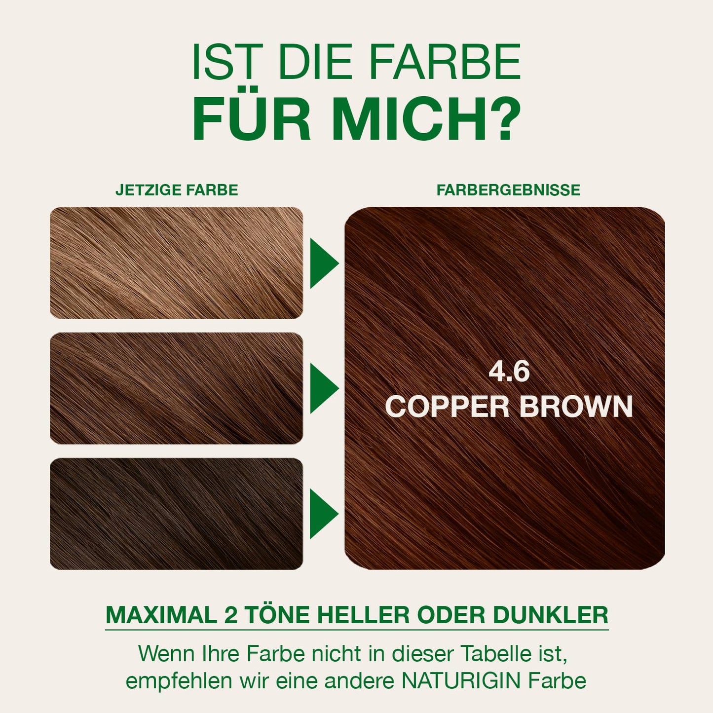 Permanente Haarfarbe ohne Ammoniak, Copper Brown-4.6