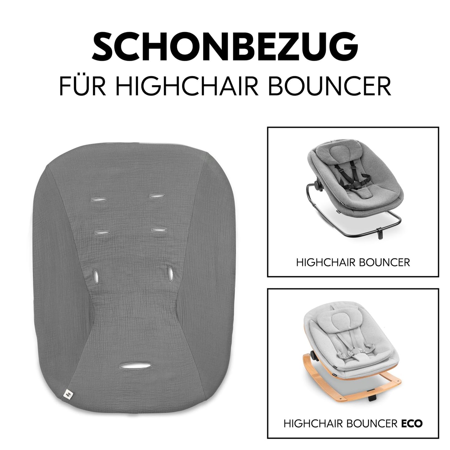 Schonbezug für Babywippe, Dark Grey