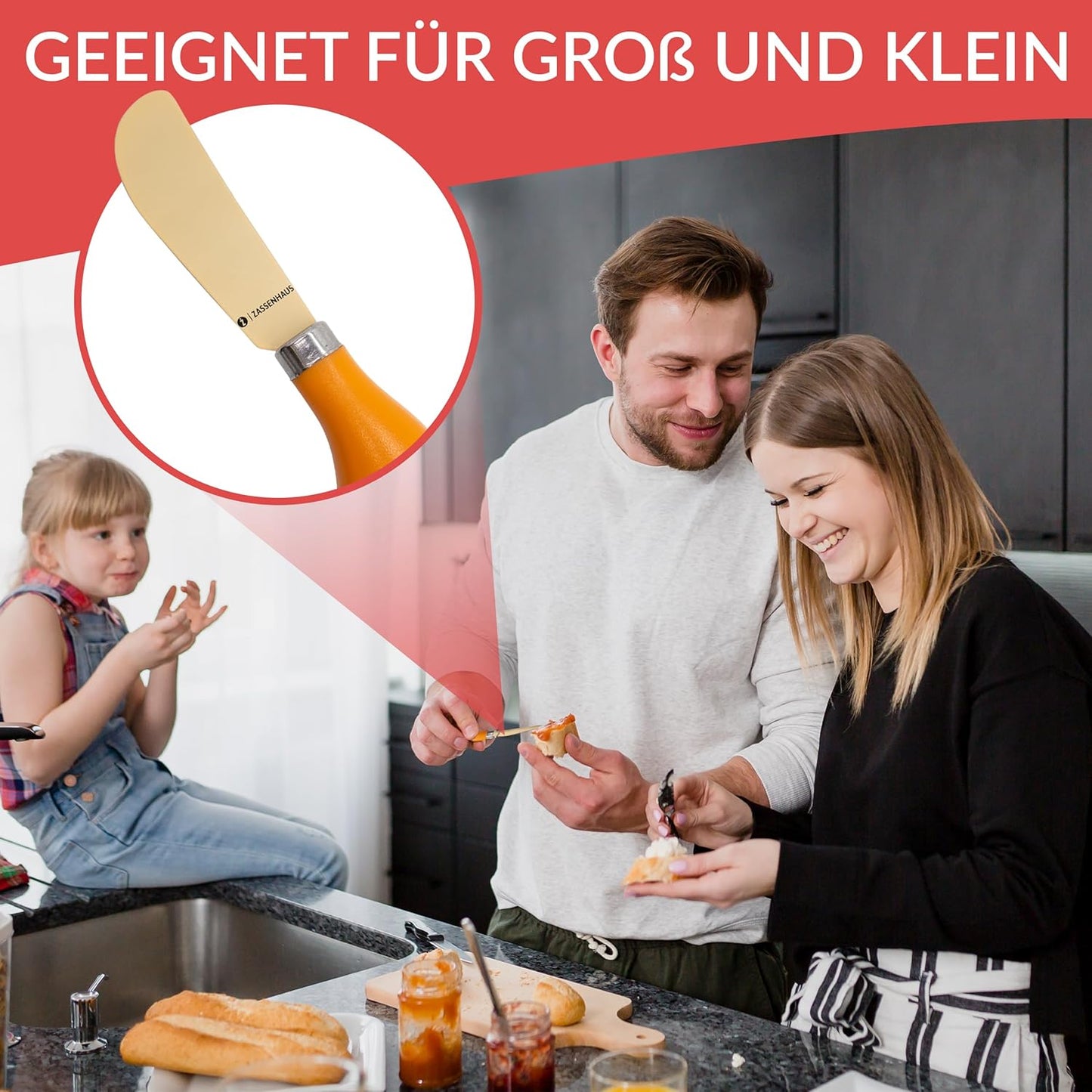4-teiliges buntes Kindermesser-Set