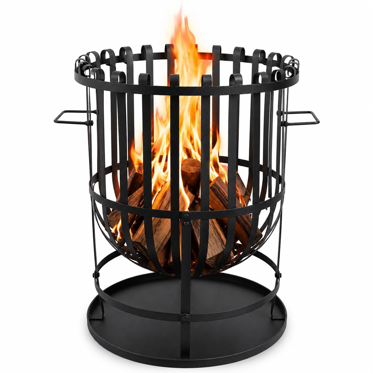 Feuerkorb mit Bodenplatte 55x40 cm