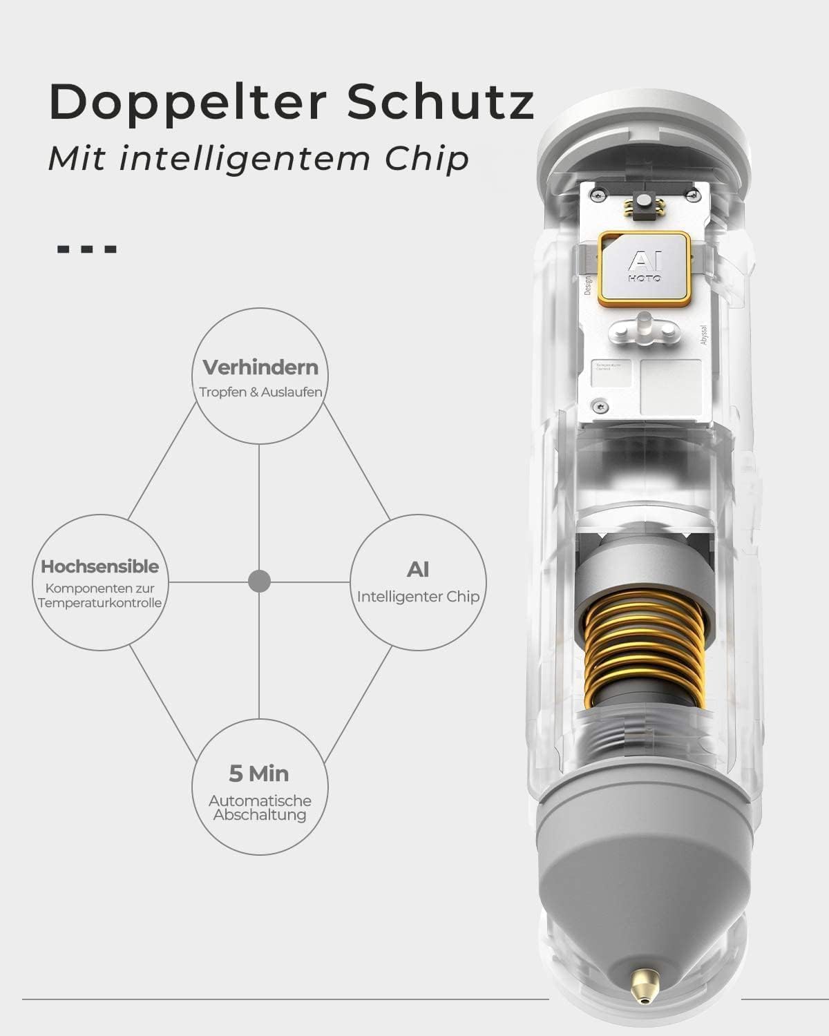 Akku-Heissklebepistole mit 10 Klebesticks