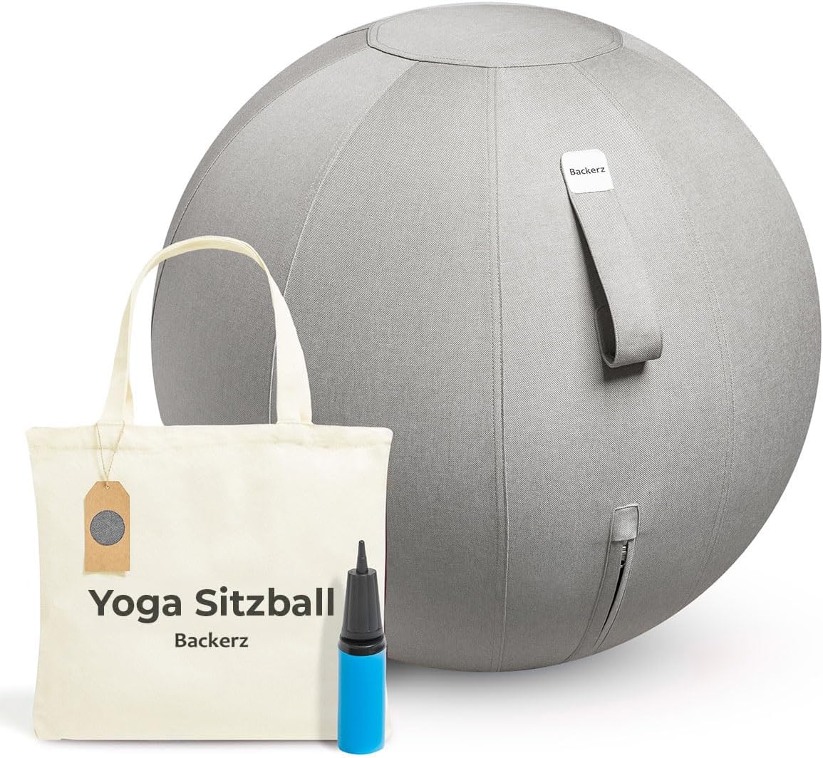 Ergonomischer Sitzball für Büro und Heimbüro (55 cm), 55 cm Light Gray