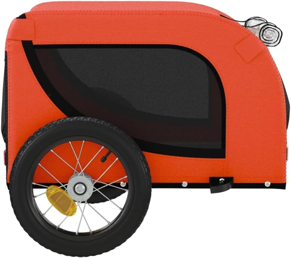 Hunde-Veloanhänger, 53 x 124 x 53 cm Orange