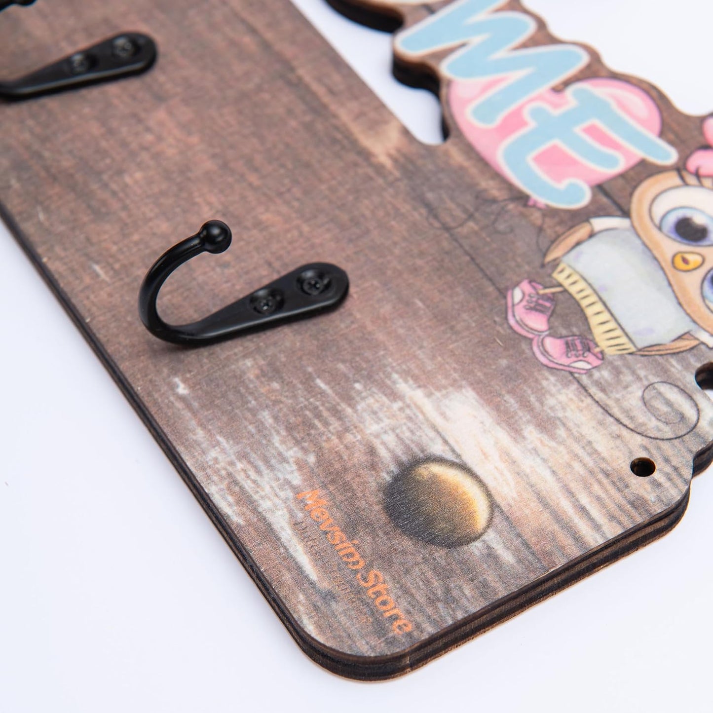 2er-Set Kindergarderobe mit Haken, 2 Stück Home Sweet Home