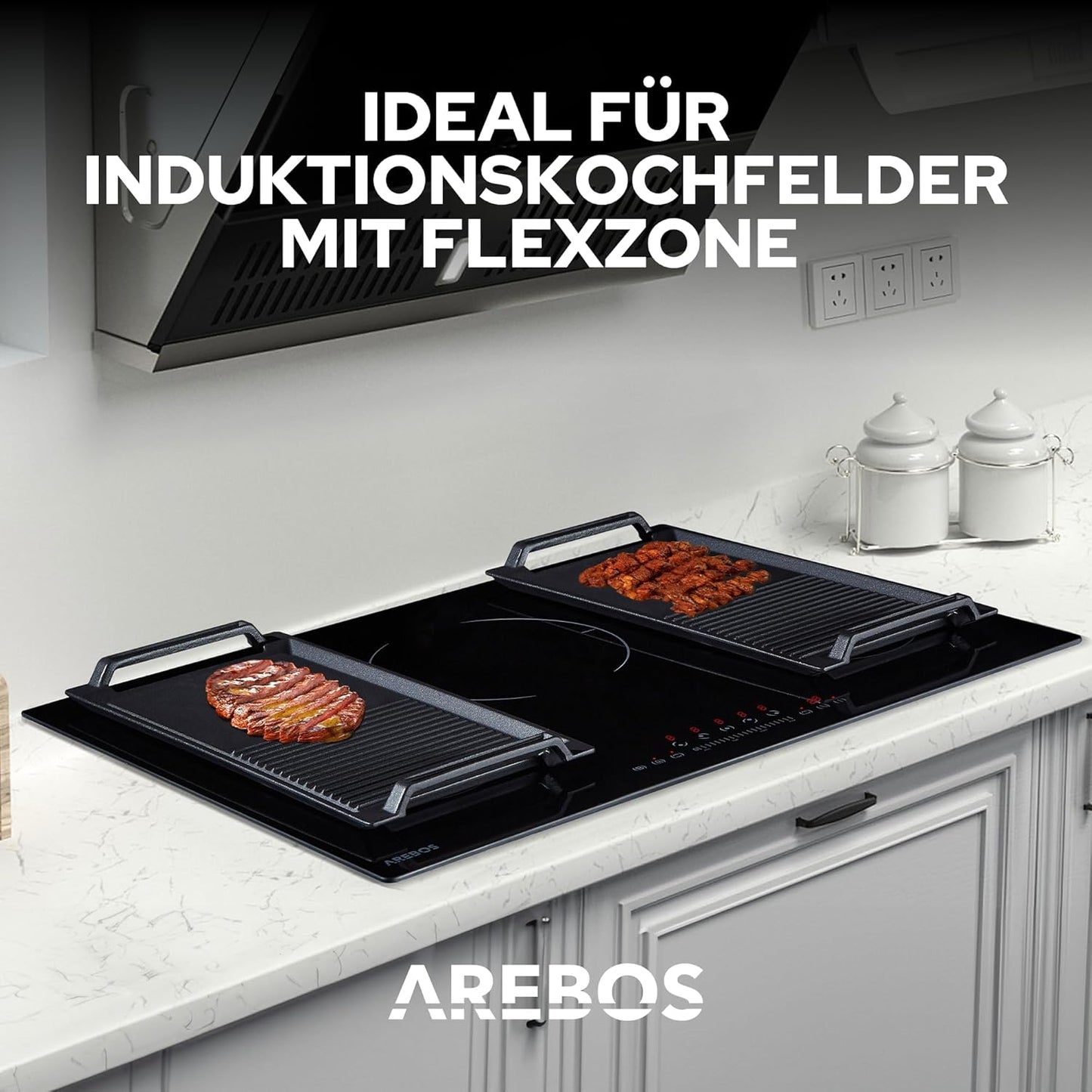 Grillplatte für Induktionskochfelder