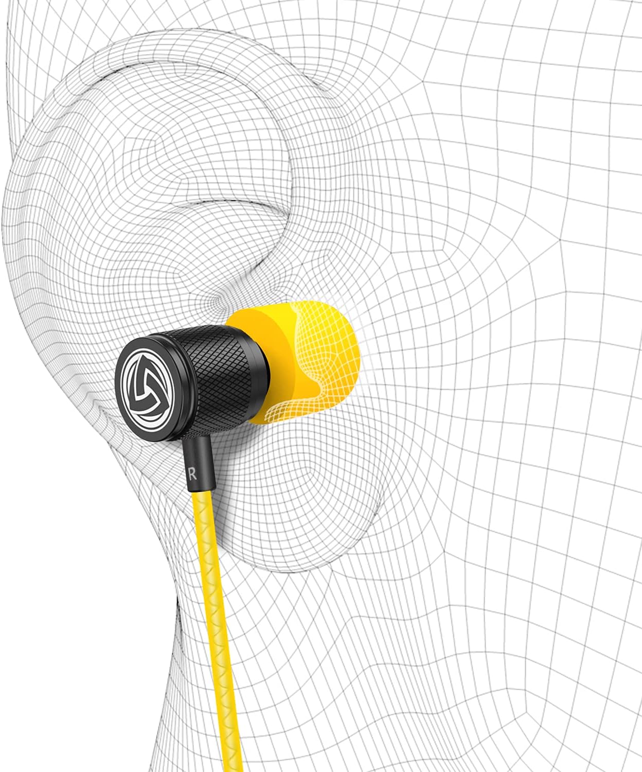 Ultra In-Ear Kopfhörer mit Mikrofon, 3.5 mm Gelb
