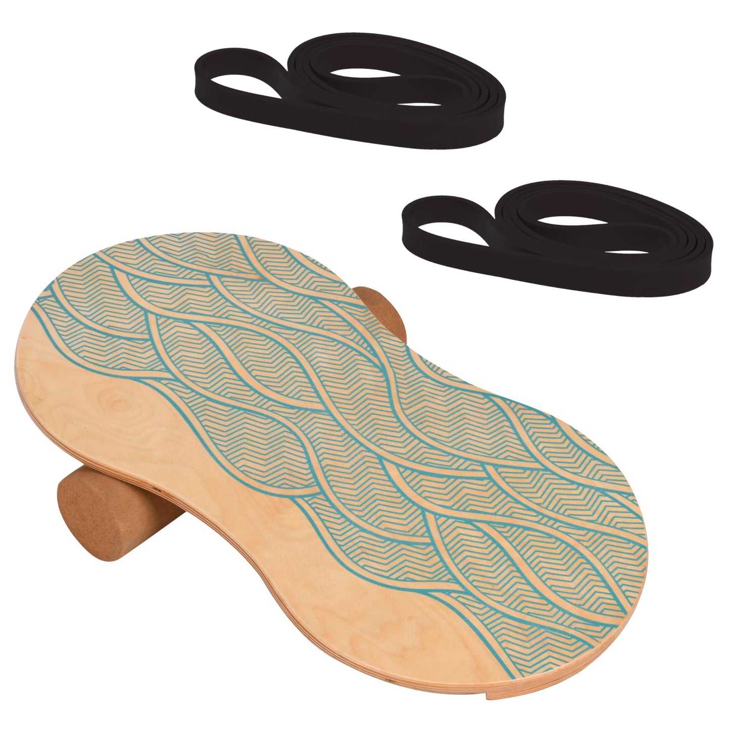 Balance-Board Starter Set mit Korkrolle, oval