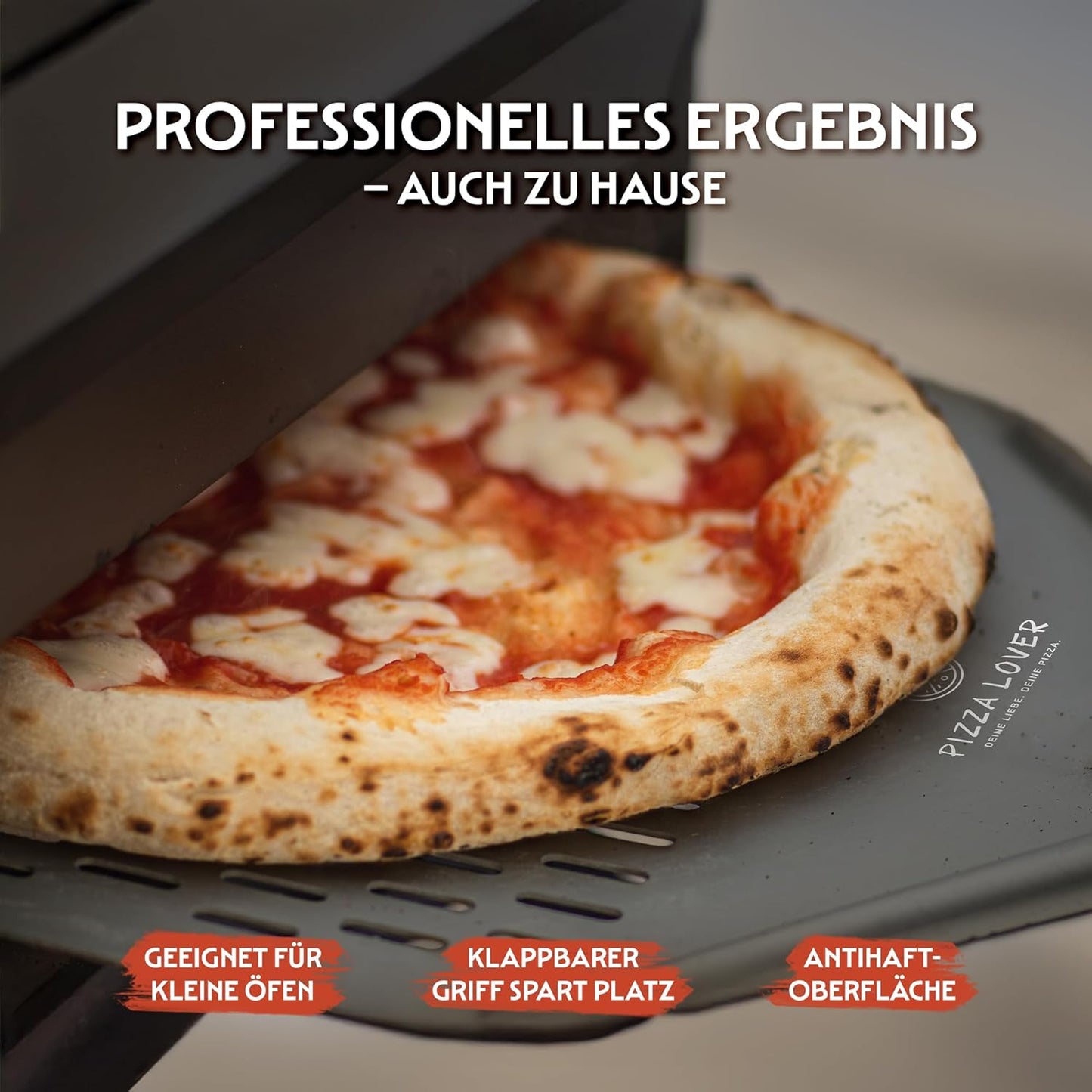 Pizzastein-Set für Ofen & Grill, Set mit Schere