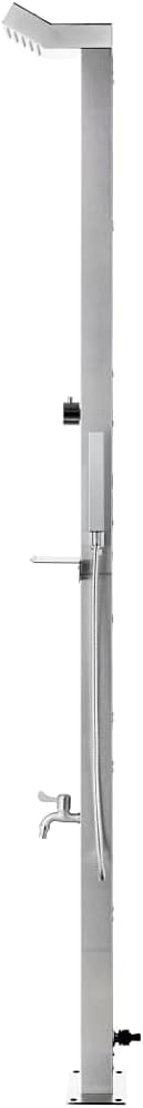 Gartendusche mit Bodenplatte, 80 x 62 x 5 cm Braun