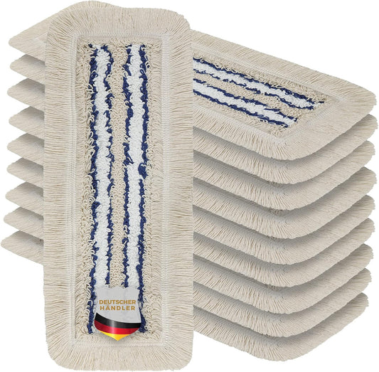 10-teiliges Wischmopp-Bezüge Set, 50 cm, 10 Stück Hospital Mop Beige