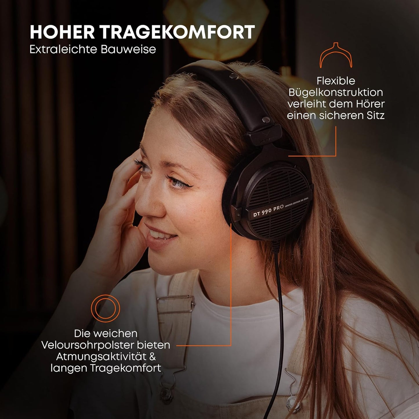 Over-Ear-Studiokopfhörer für Mixing & Mastering, 250 Ohm Black