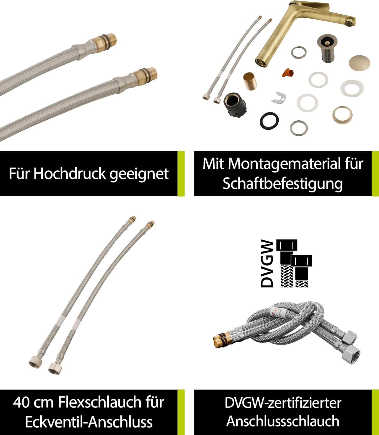 Einhand-Waschtischmischer Orva mit Wassersparfunktion, Bronze - Orva Hohe Ausführung