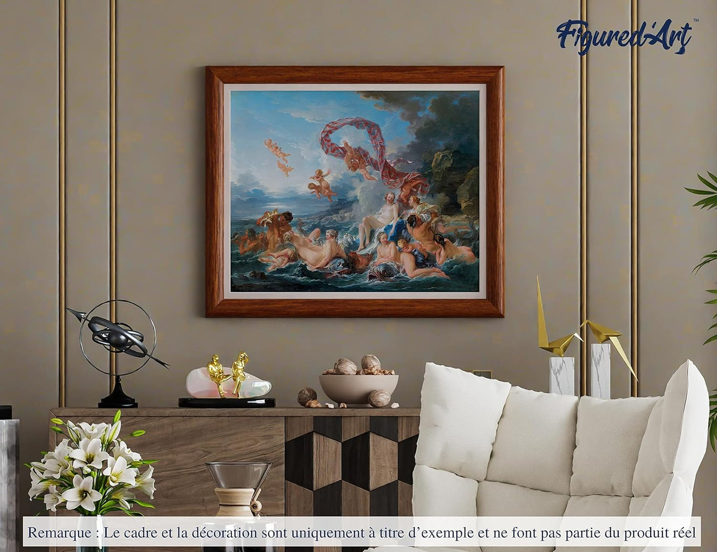 Malen nach Zahlen Set "Der Triumph der Venus" mit Rahmen, Der Triumph der Venus - François Boucher 40x50cm Mit Rahmen (bereits gespannt)