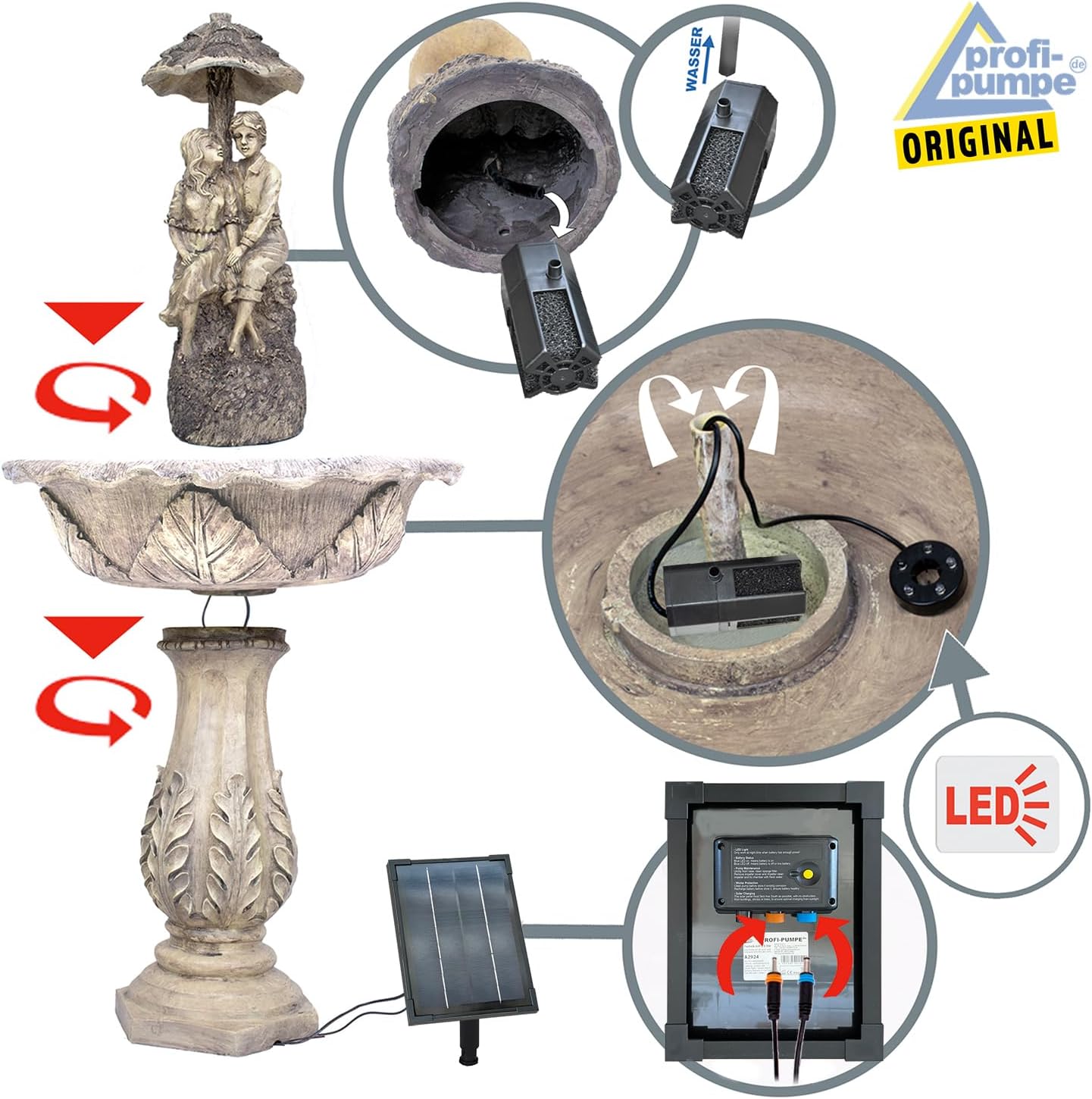 Solar-Gartenbrunnen, 7-TD01103