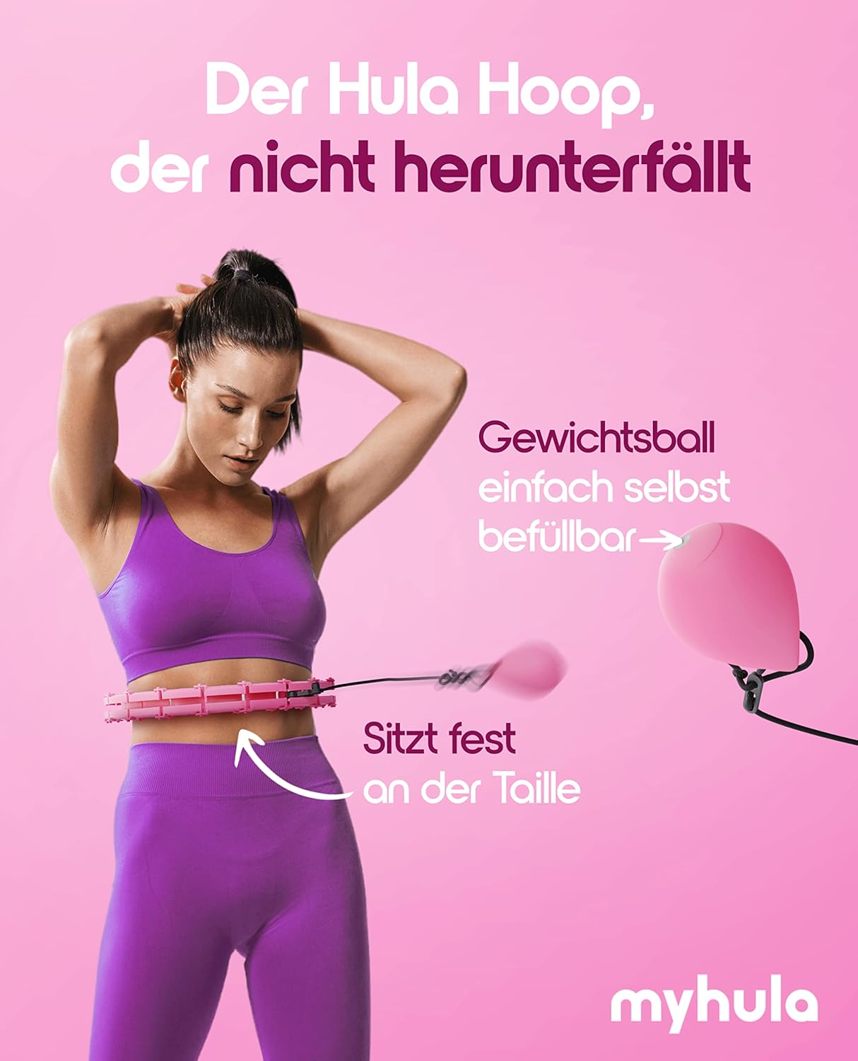 Smart Hula Hoop Reifen mit Gewichtsball & Noppen