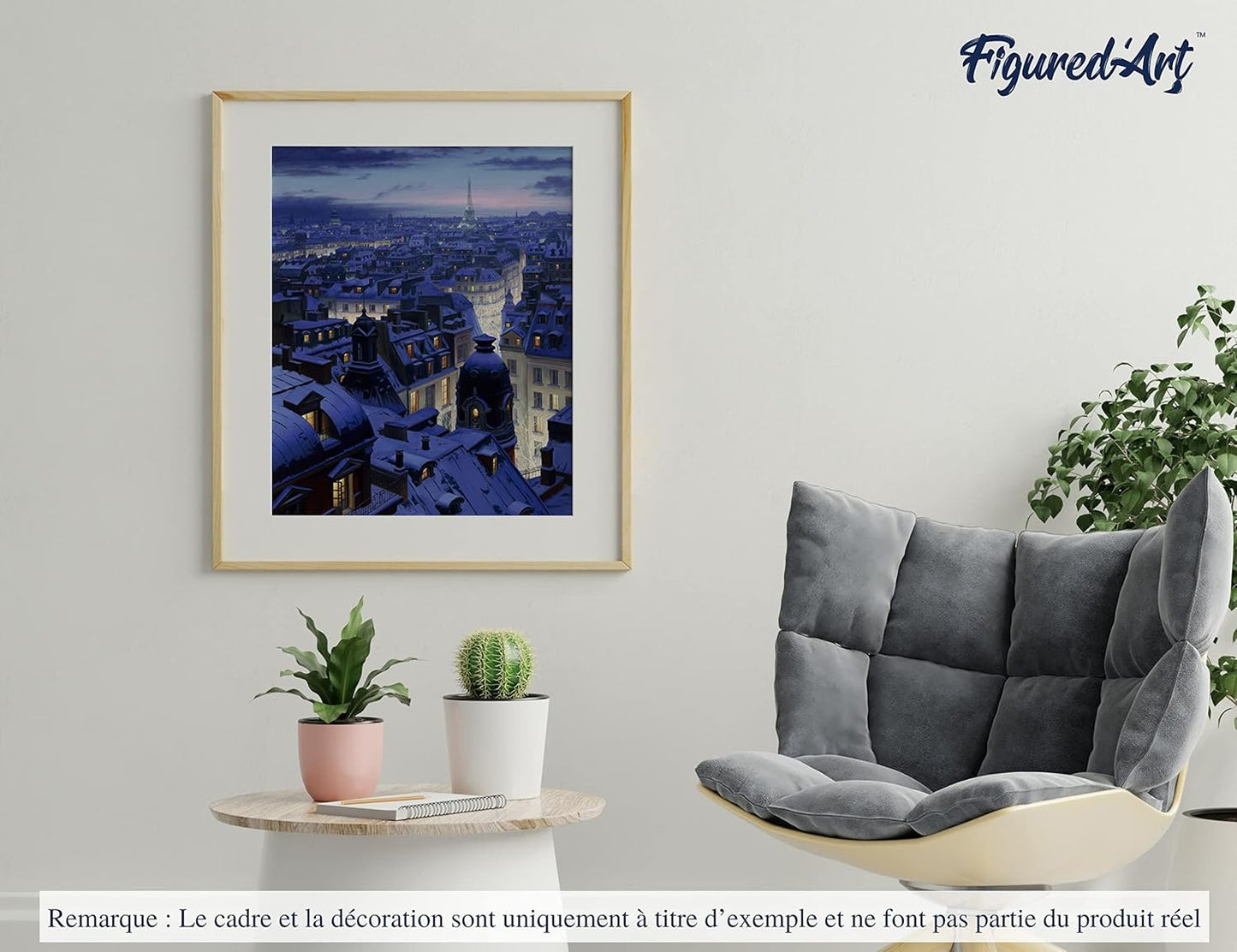 Malen nach Zahlen Set "Dächer in Paris" mit Rahmen, Dächer in Paris 40x50cm Mit Rahmen (bereits gespannt)