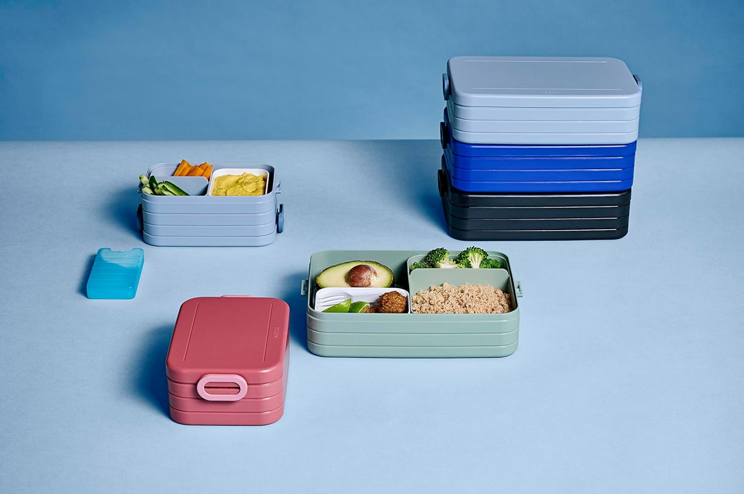 Bento Box mit Fächern für Snacks, 13. Old Nordic Blue Medium