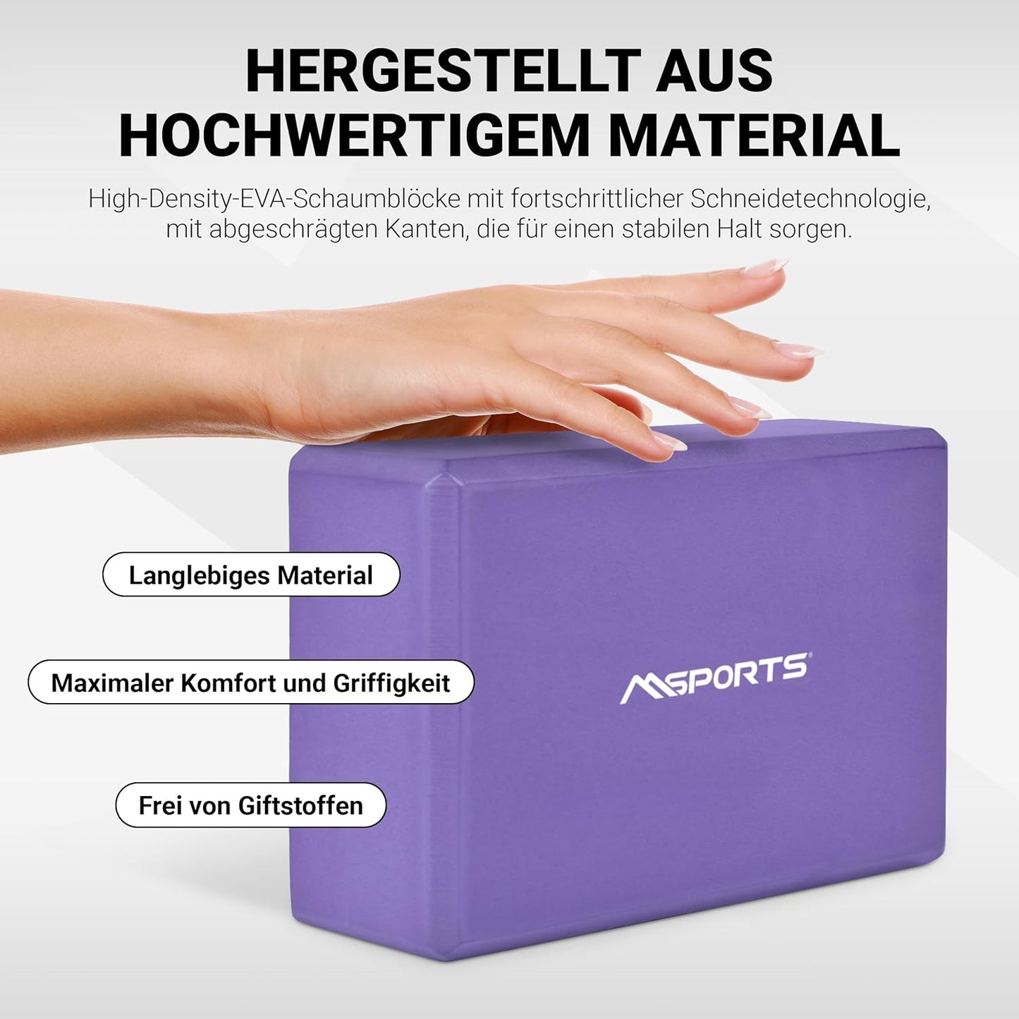 2er-Pack Yogablock, Lavendel 2x Yogablöcke