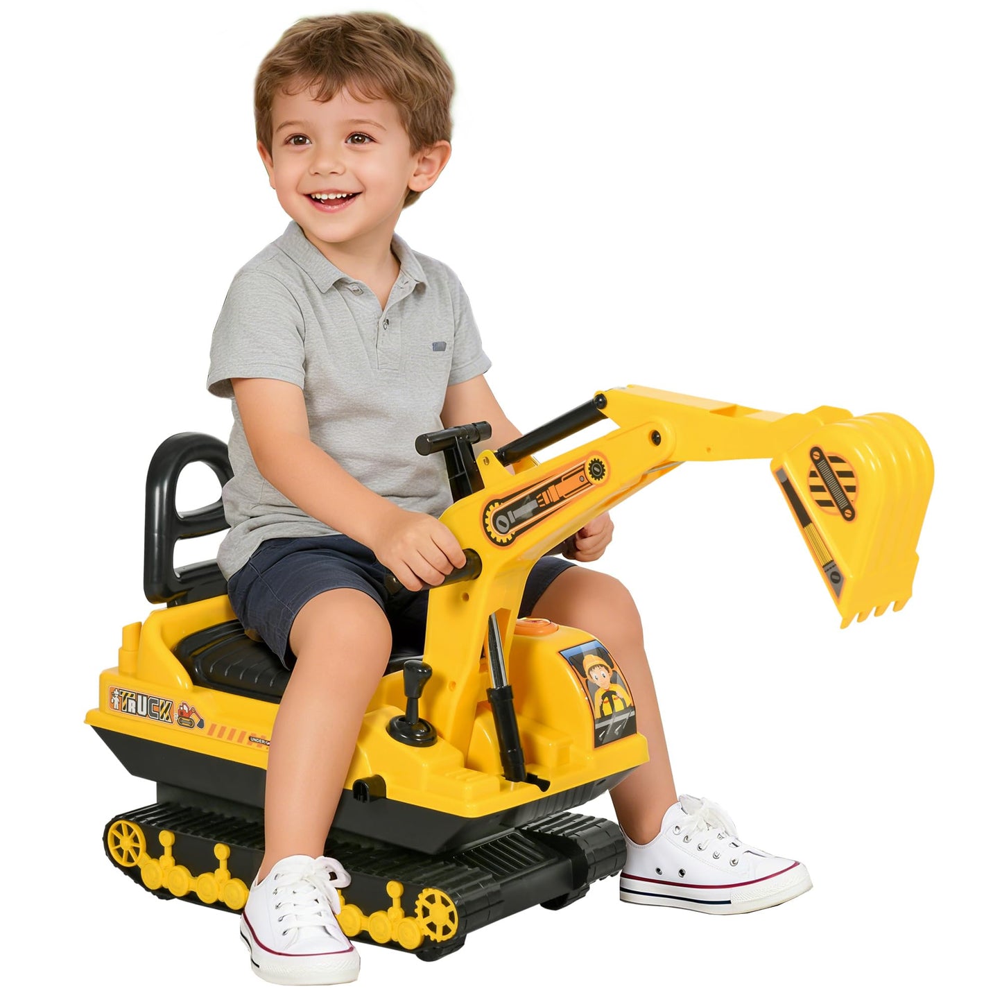 Sitzbagger mit Schaufel und Hupe für Kleinkinder