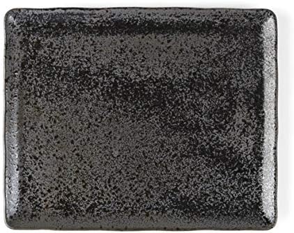 7-teiliges Käse-Servier-Set, Reactive Glaze Anthrazit, Schwarz 33cm