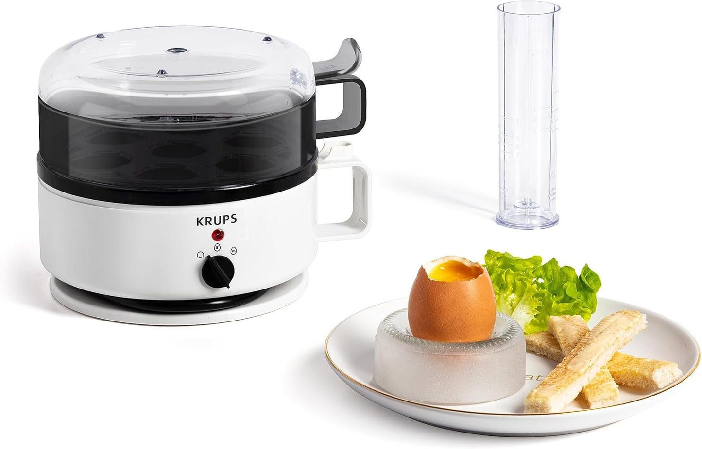 Ovomat Super Eierkocher mit Warmhaltefunktion, Weiss/Schwarz