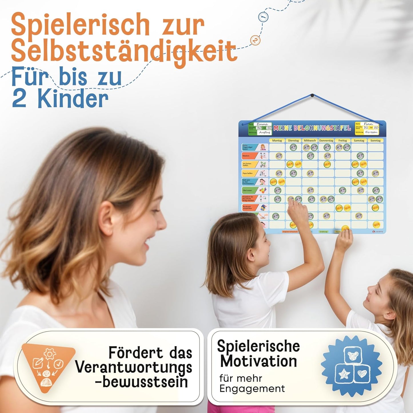 Belohnungstafel, Aufgabenplaner und Magnettafel Kinder, Klassisch Belohnungstafel