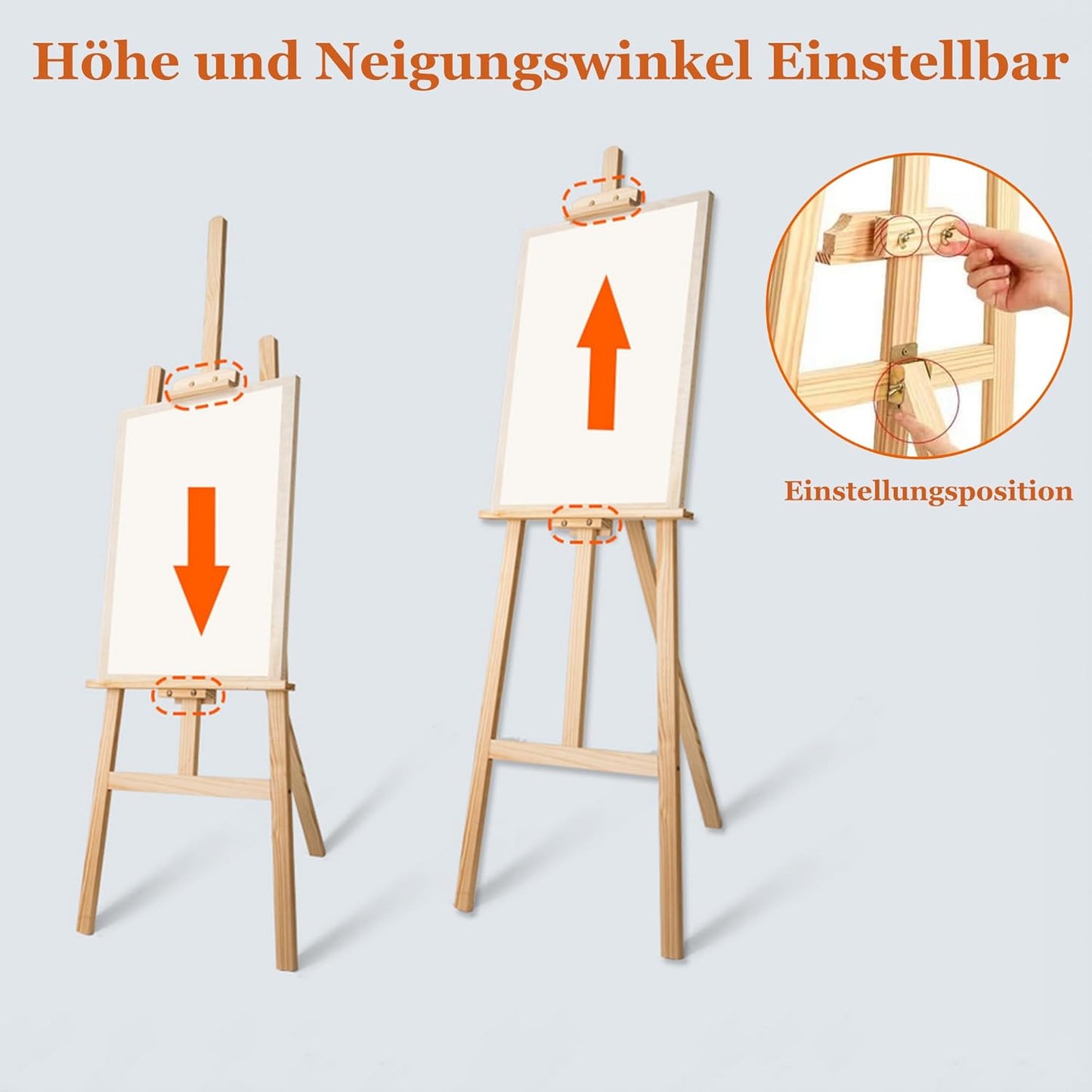 Höhenverstellbare Staffelei