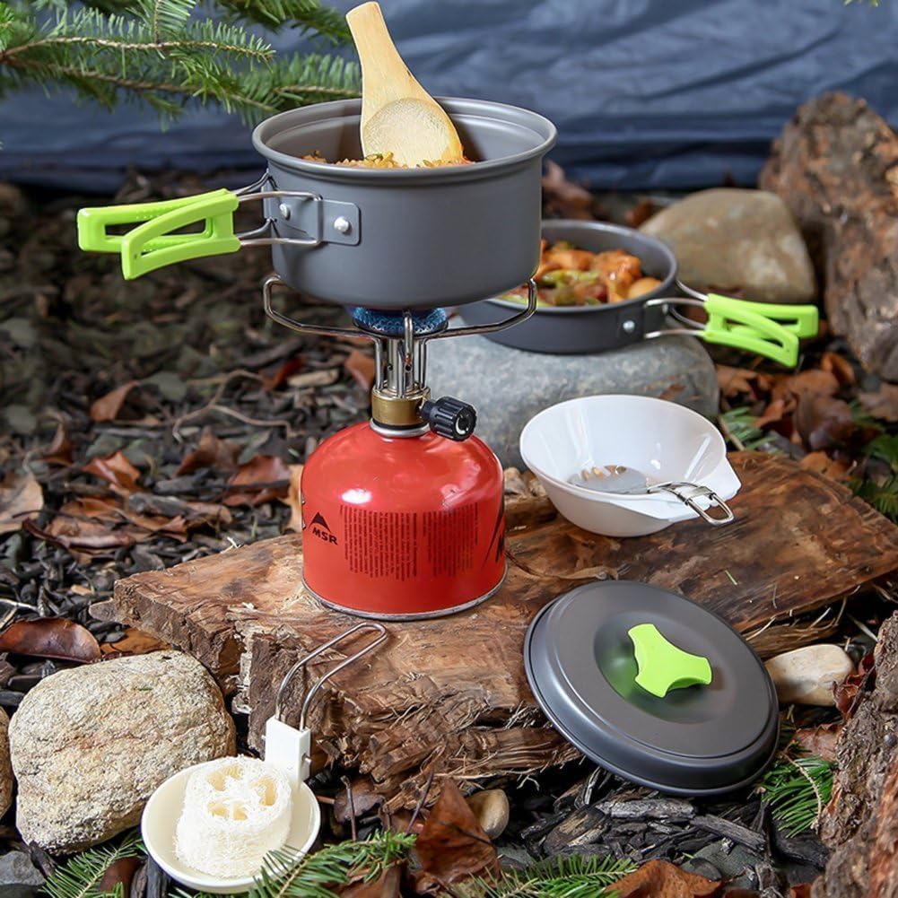 10-teiliges Camping-Kochgeschirr-Set für 1-2 Personen
