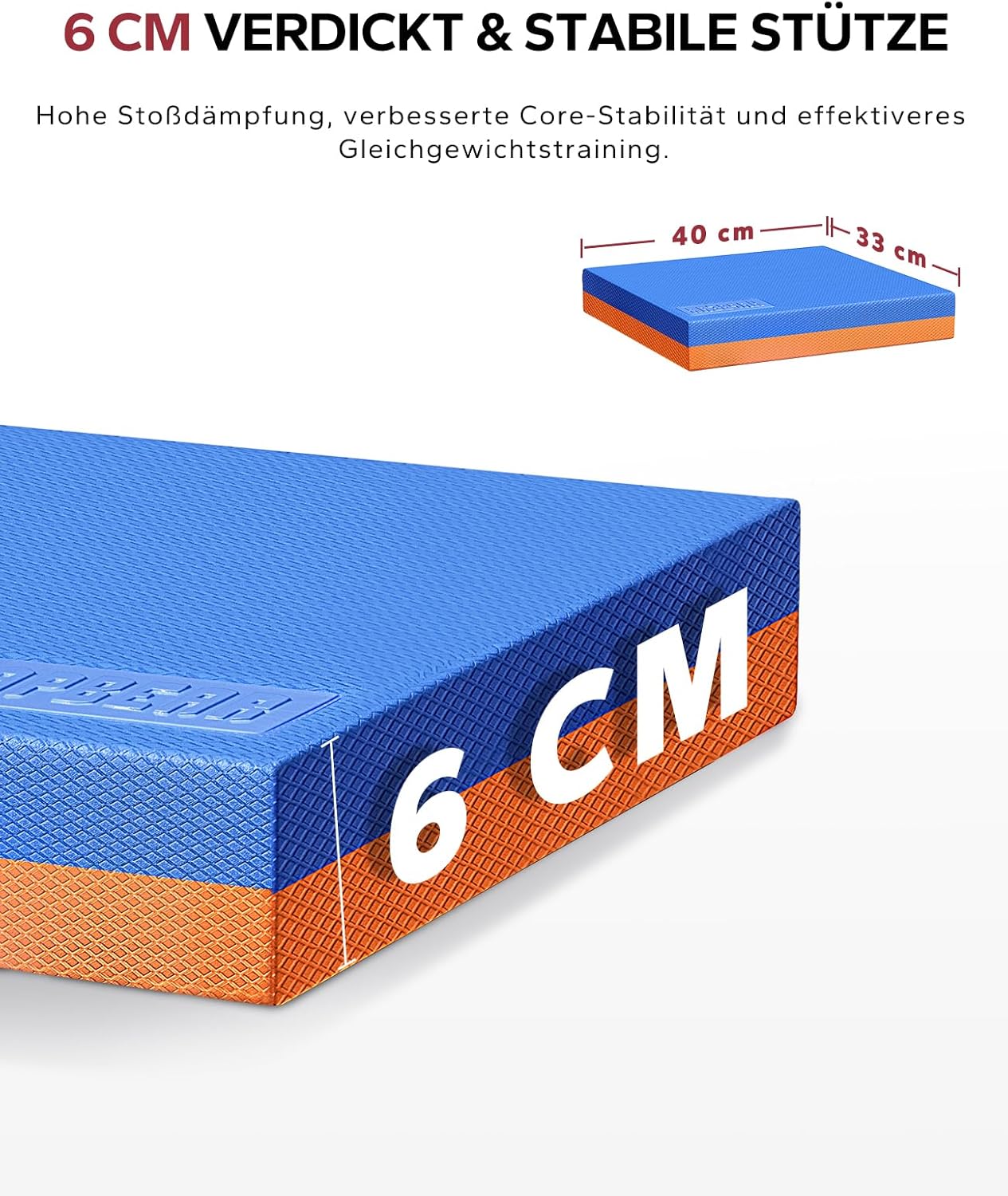 Balance Pad, Blau/Orange - 1Stk